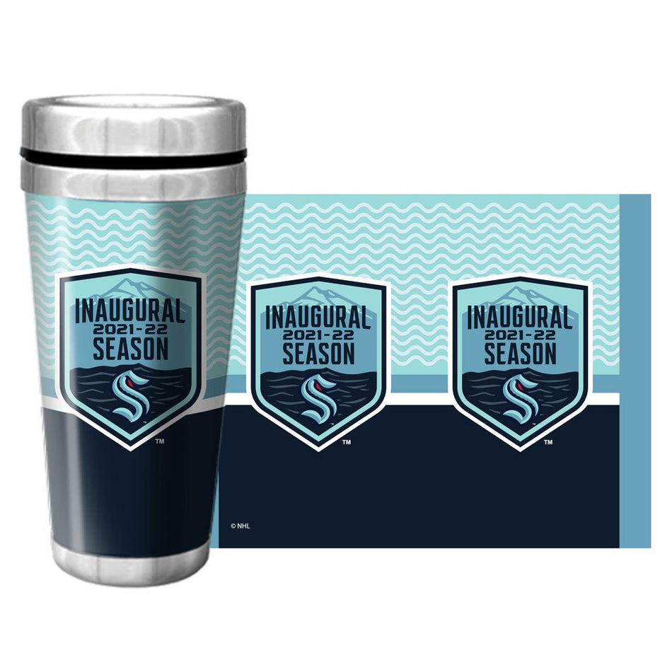 Seattle Kraken Travel Mug - Inaugural Season Full Wrap