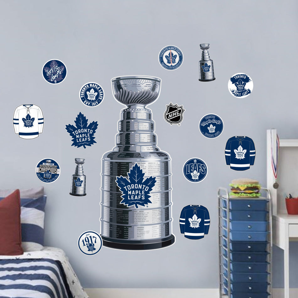 Toronto Maple Leafs Repositionable Wall Decal Set - STANLEY CUP