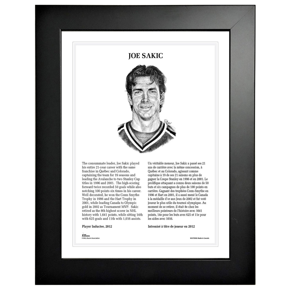 NHL Legends | 12" x 16" Frame | 2012 Joe Sakic