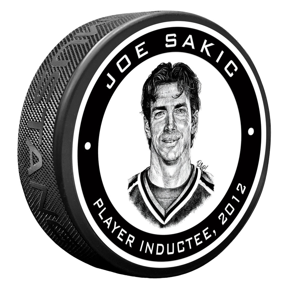 Hockey Hall of Fame Puck - Joe Sakic - Legends Line