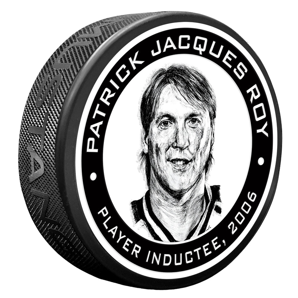 Hockey Hall of Fame Puck - Patrick Roy - Legends Line