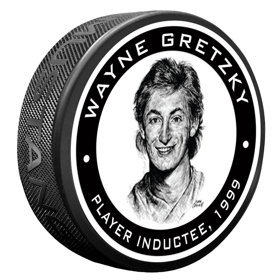 Hockey Hall of Fame Puck - Wayne Gretzky - Legends Line