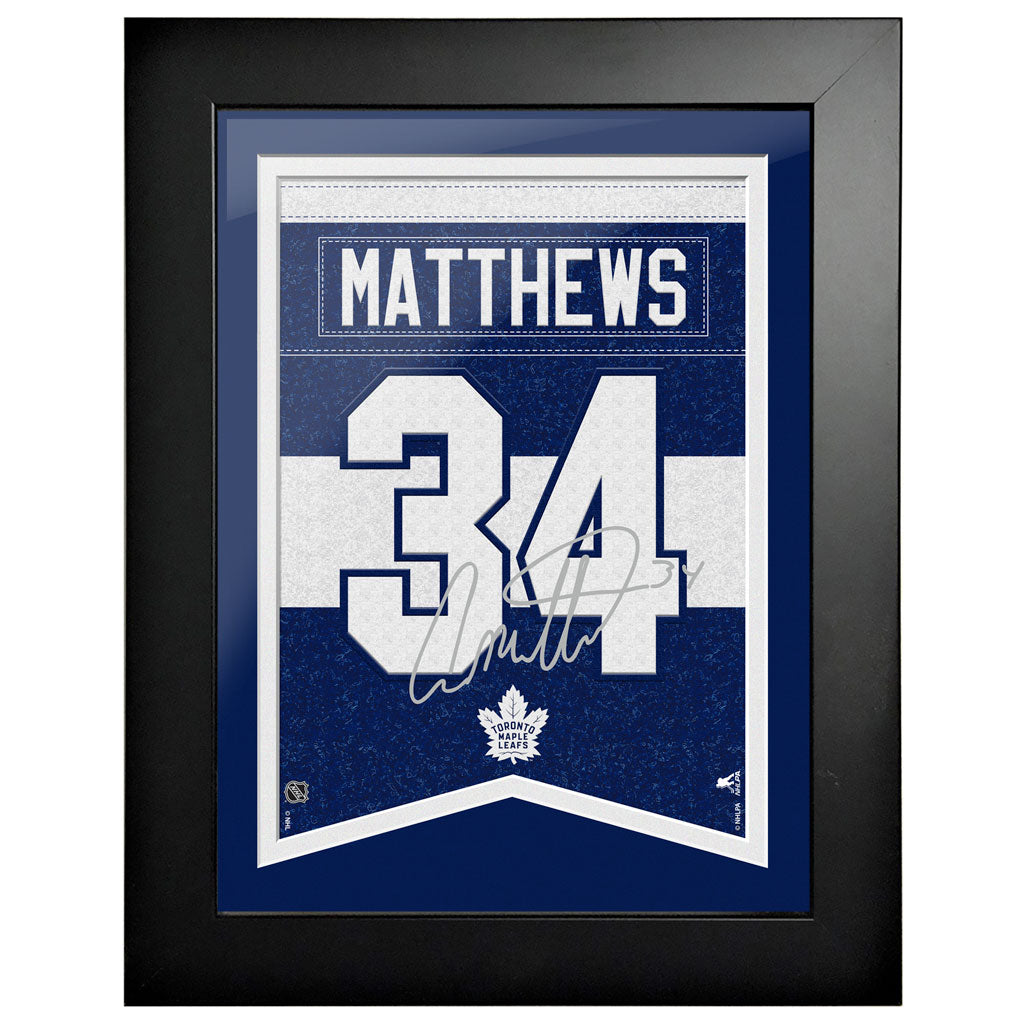 Toronto Maple Leafs Art-Auston Matthews Autograph Replica Frame 12"x16"