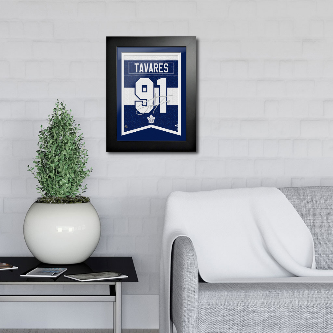 Toronto Maple Leafs Art-John Tavares Autograph Replica Frame 12"x16" in living room