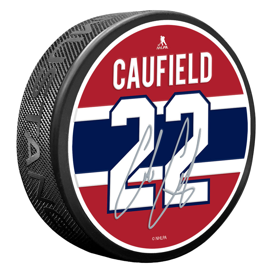 MONTREAL CANADIENS - SIGNATURE PUCK 22 - COLE CAUFIELD