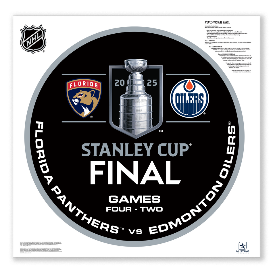Florida Panthers Stanley Cup Match Up 28" Repositionable Wall Decal