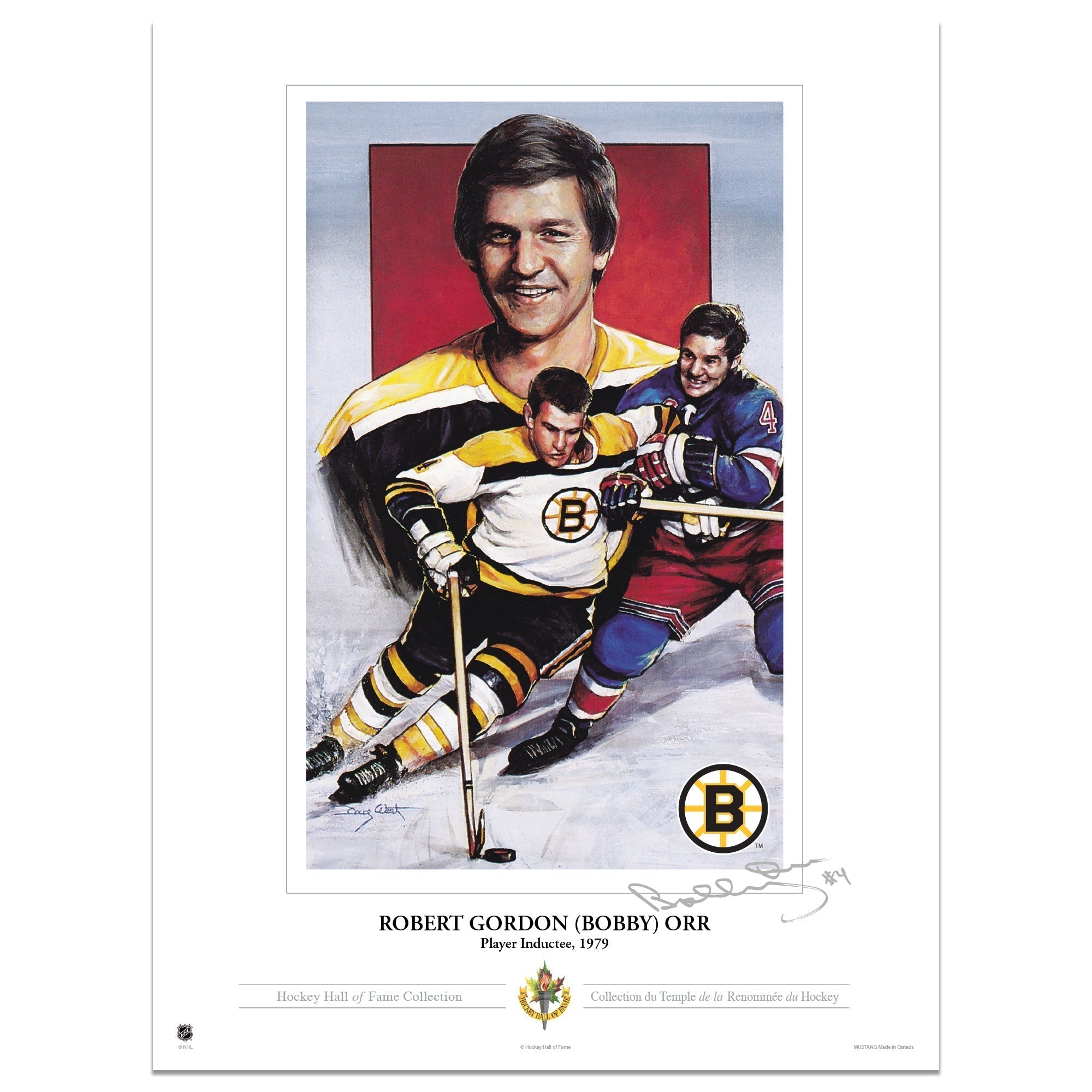 Boston Bruins Memorabilia | Bobby Orr Collectors Card Print 12"x16" | The Hockey Hall of Fame