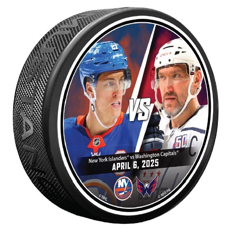 New York Islanders vs. Washington Capitals April 6th Captain Matchup Puck