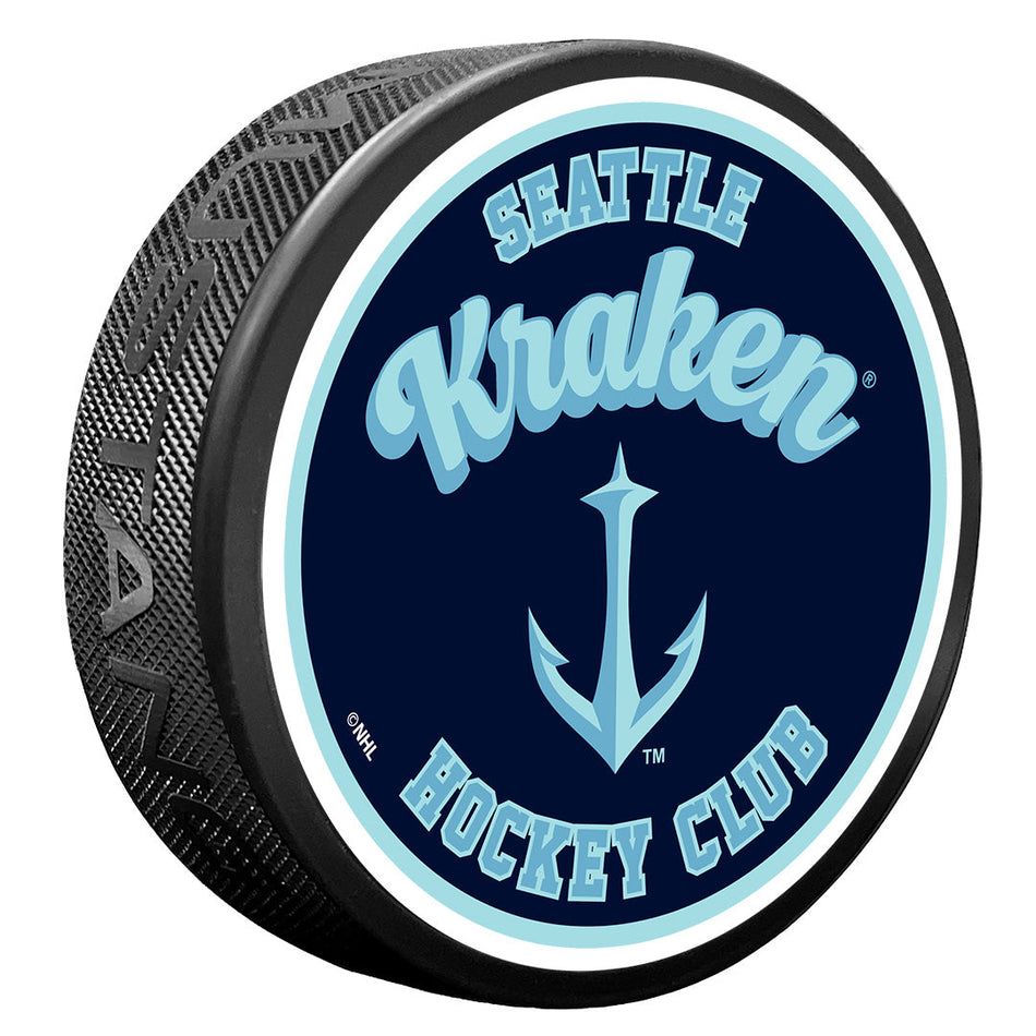 Seattle Kraken Puck | Retro Script