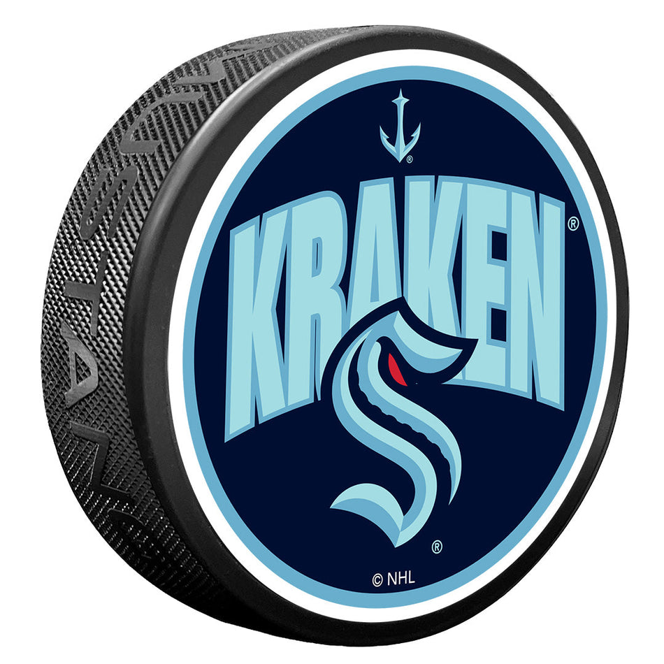 Seattle Kraken Puck | Wordmark