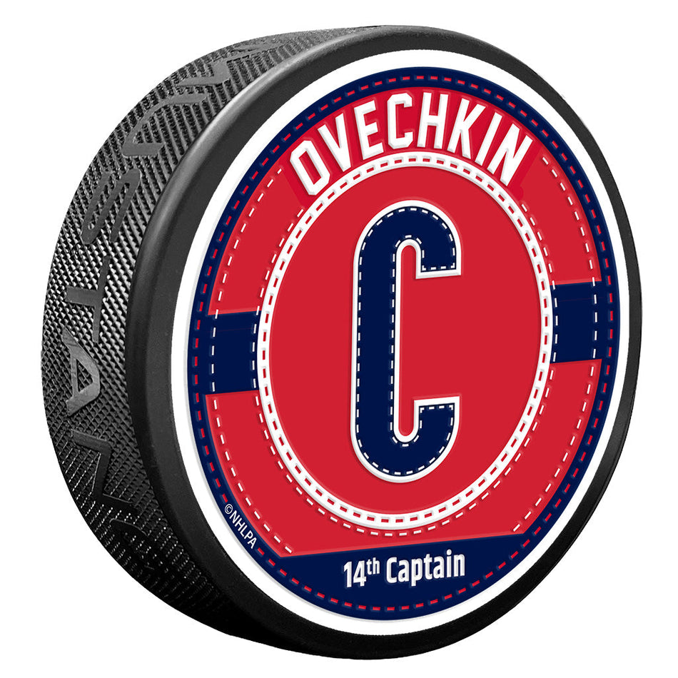 Alexander Ovechkin Puck - Captain Jersey Stitch