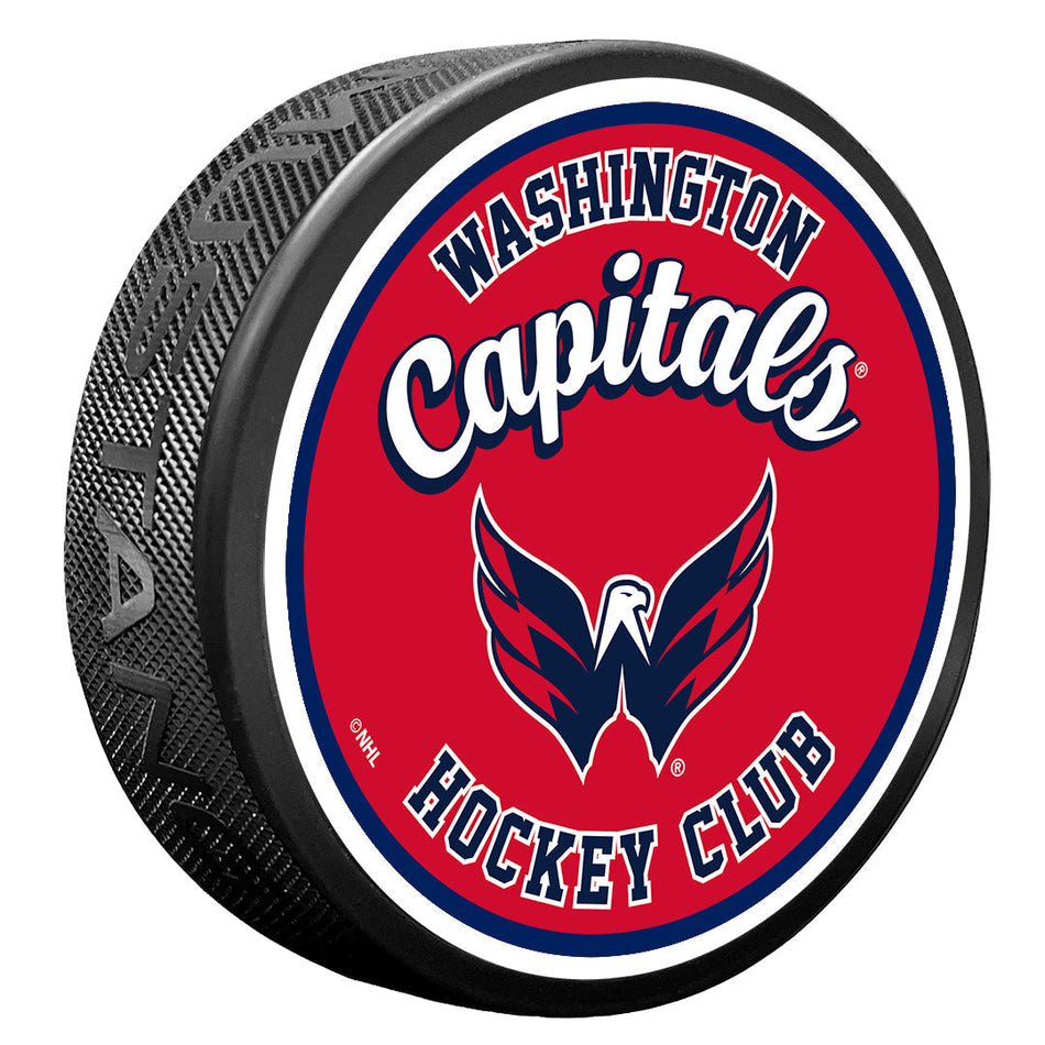 Washington Capitals Puck | Retro Script