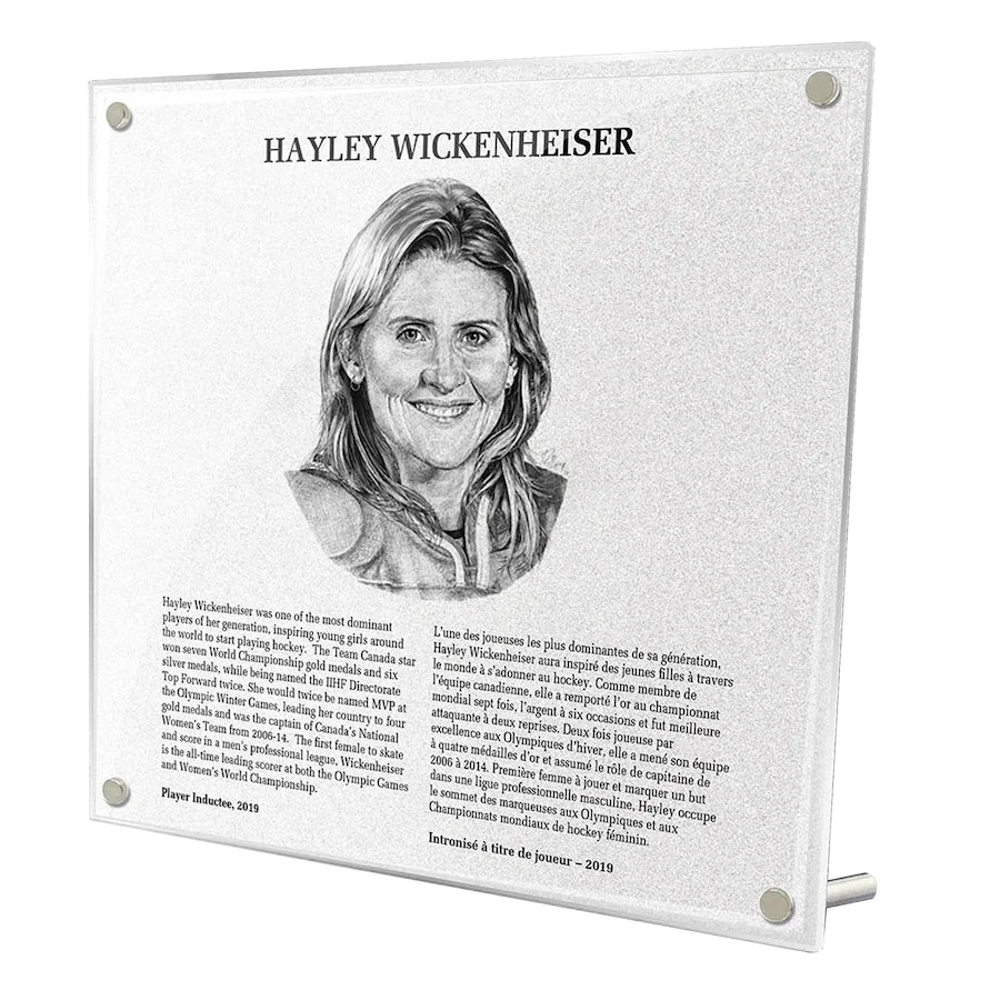 NHL Legends | Hockey Hall of Fame Plaque | Hayley Wickenheiser