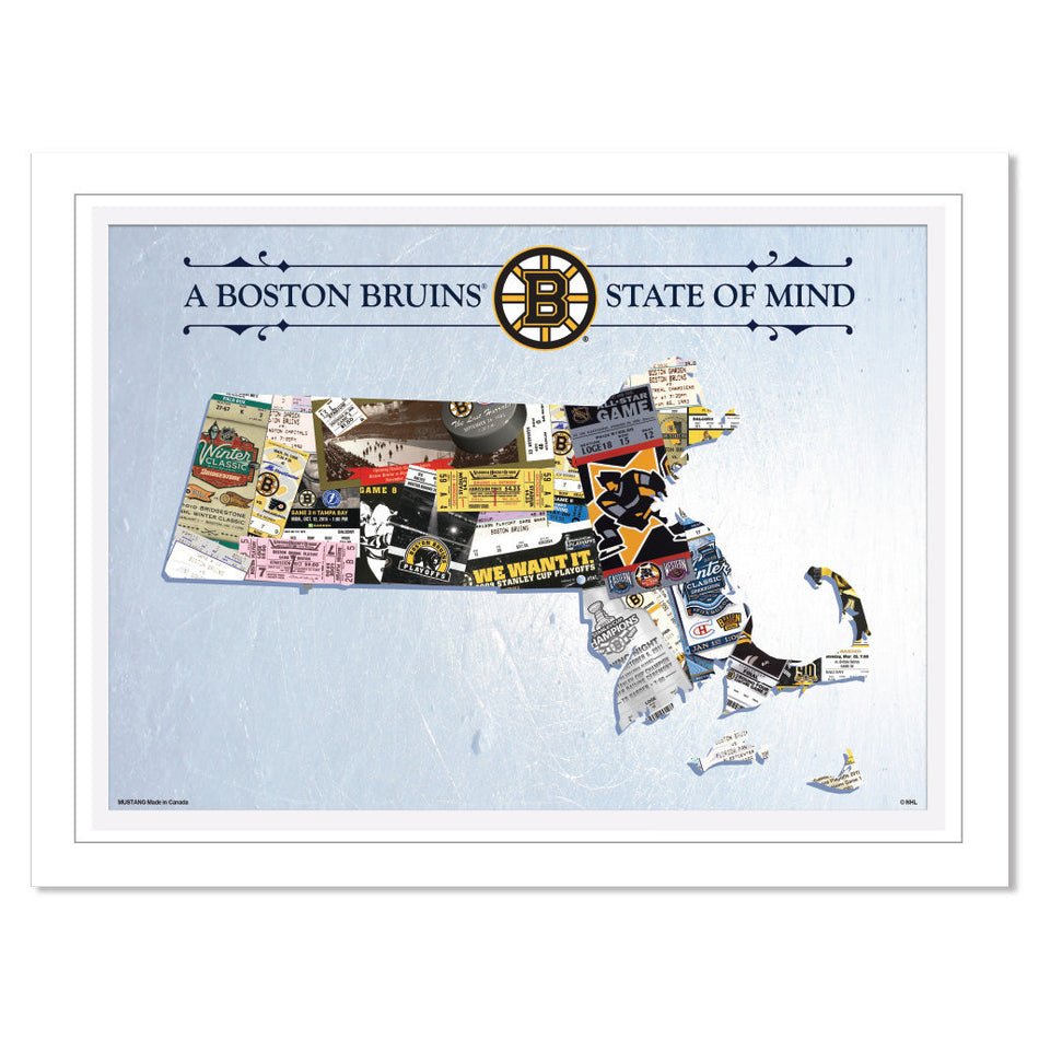 Boston Bruins Print - 12" x 16" State of Mind Design