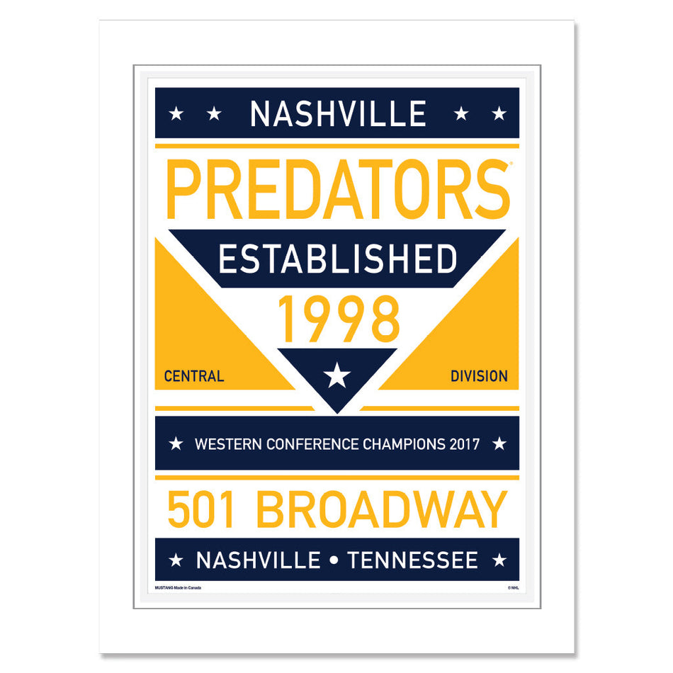 Nashville Predators 12 x 16 Dual Tone Print