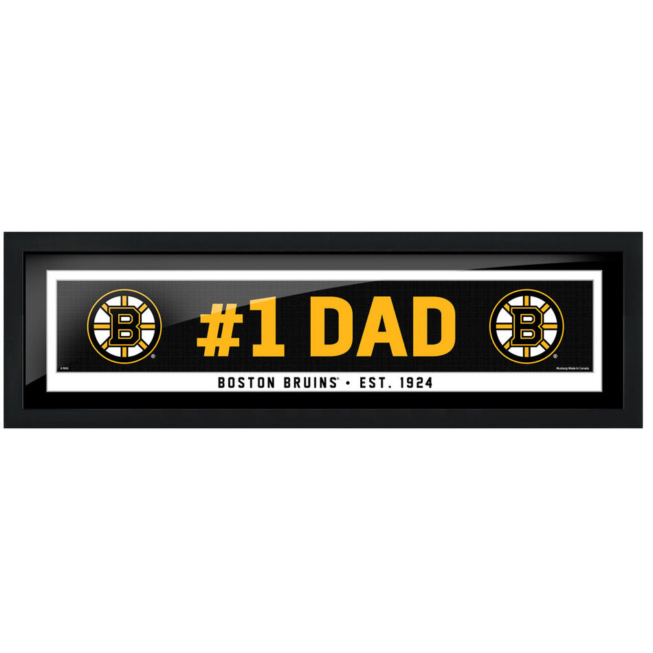 Boston Bruins Frame - 6" x 22" #1 Dad