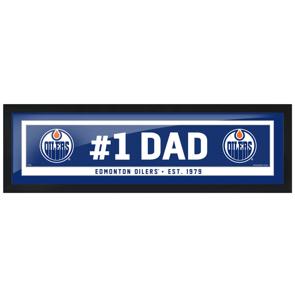 Edmonton Oilers Frame - 6" x 22" #1 Dad