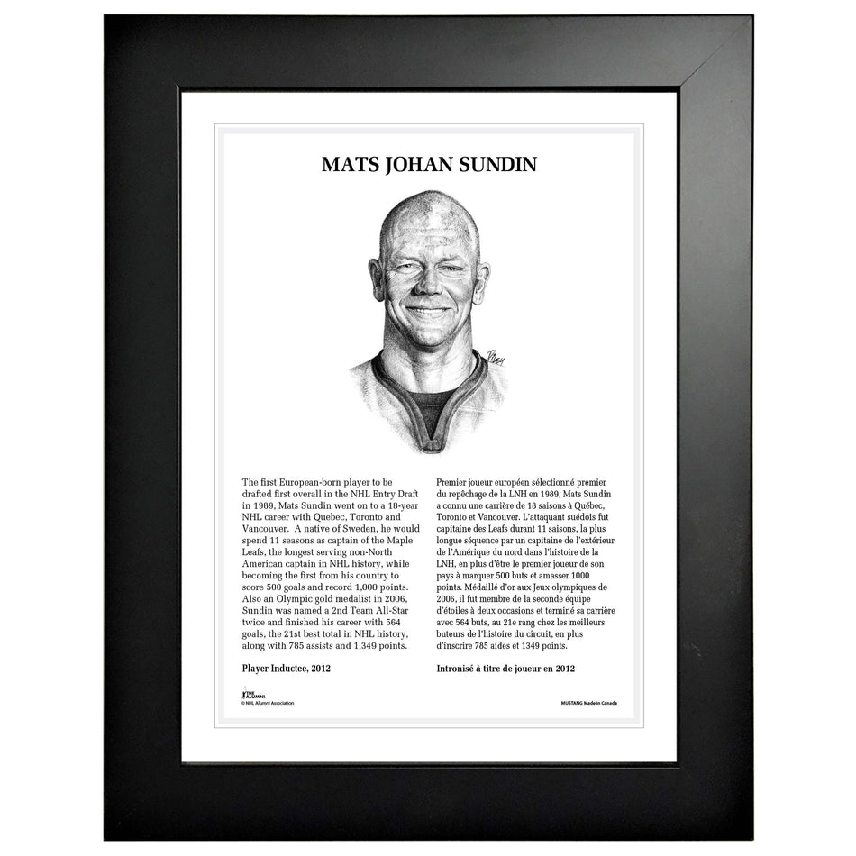 2012 Mats Sundin - Legends 12" x 16" Frame