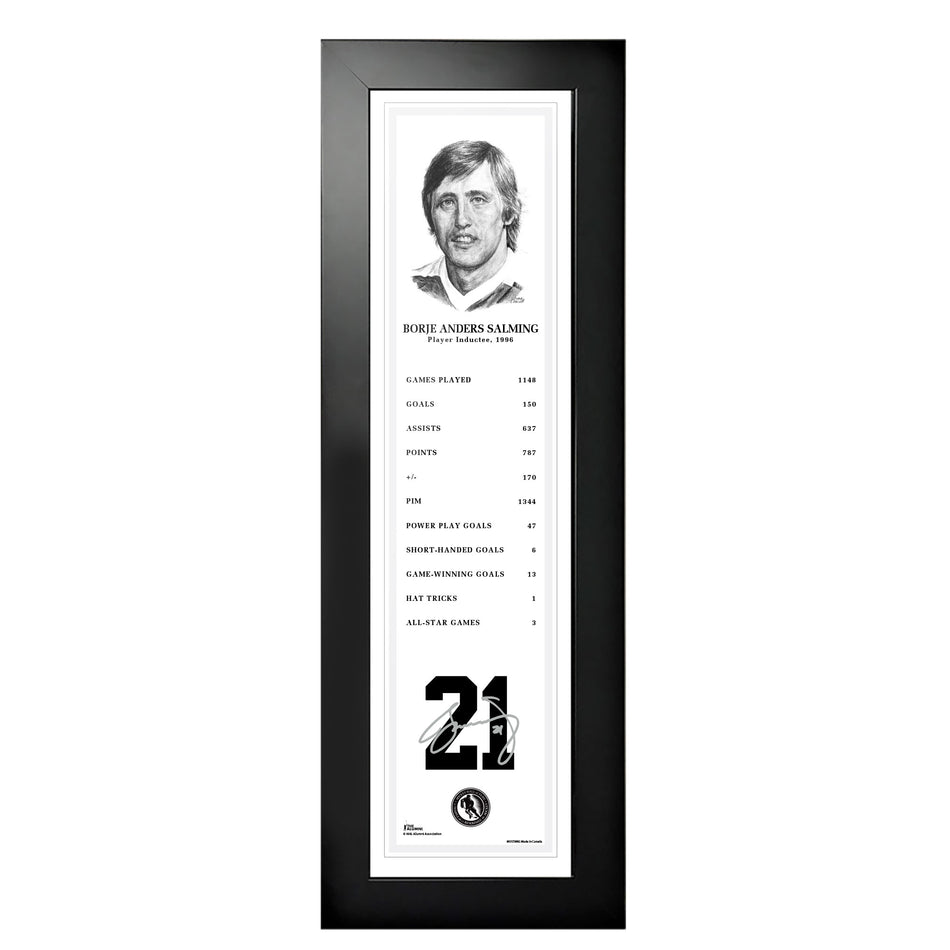 NHL Legends | 6" x 22" Frame |  1996 Borje Salming