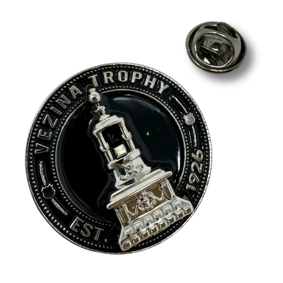 Vezina Trophy Pin | 3D Silver Medallion