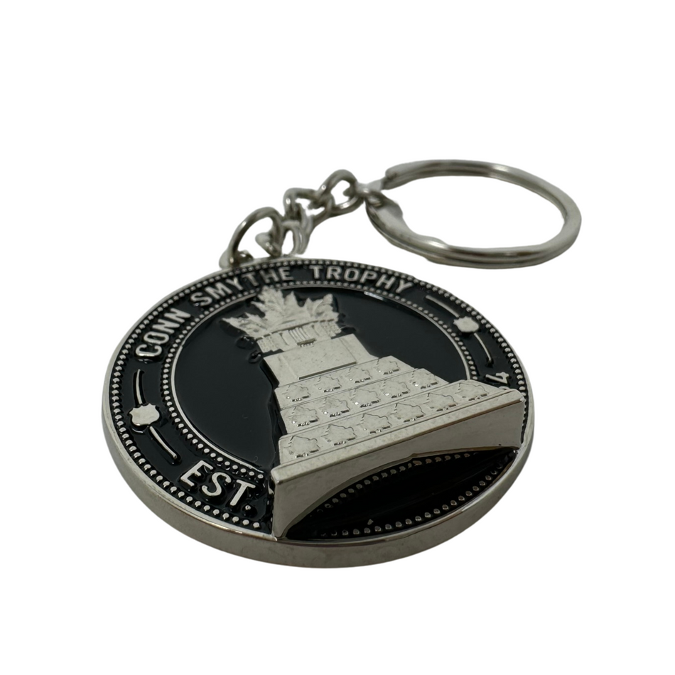 Conn Smythe Trophy Keychain | 3D Silver Medallion