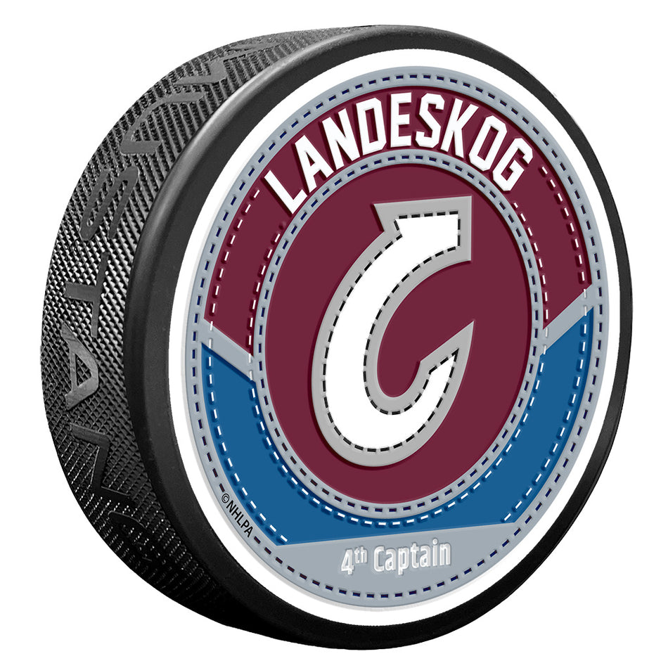 Gabriel Landeskog Puck - Captain Jersey Stitch