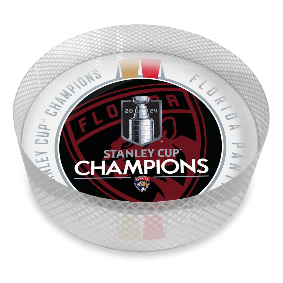 Florida Panthers Stanley Cup Champions Crystal Puck