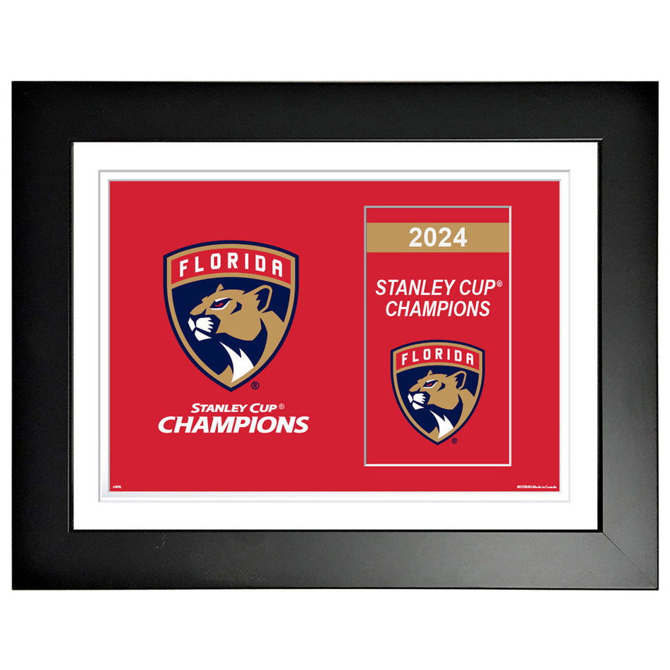 Florida Panthers Stanley Cup Champions Frame | Banners to History 12" x 16"
