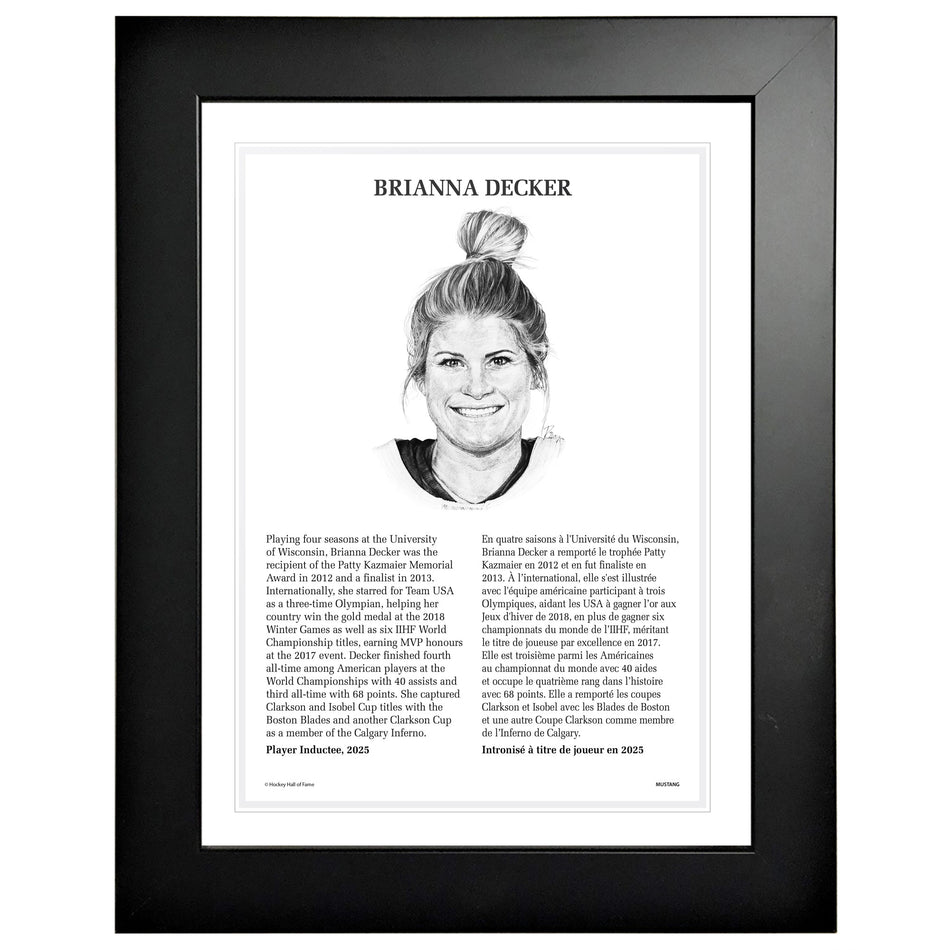 NHL Legends | Hockey Hall of Fame 12x16 Frame | Brianna Decker