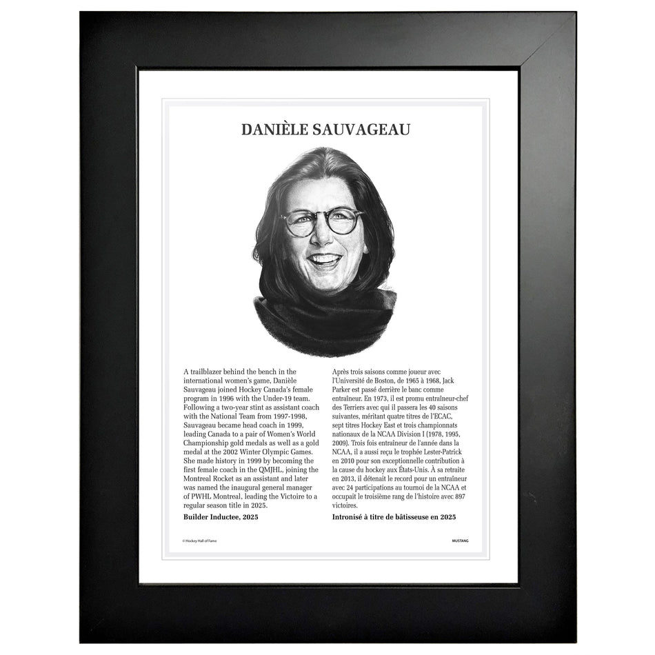 NHL Legends | Hockey Hall of Fame 12x16 Frame |  Danièle Sauvageau