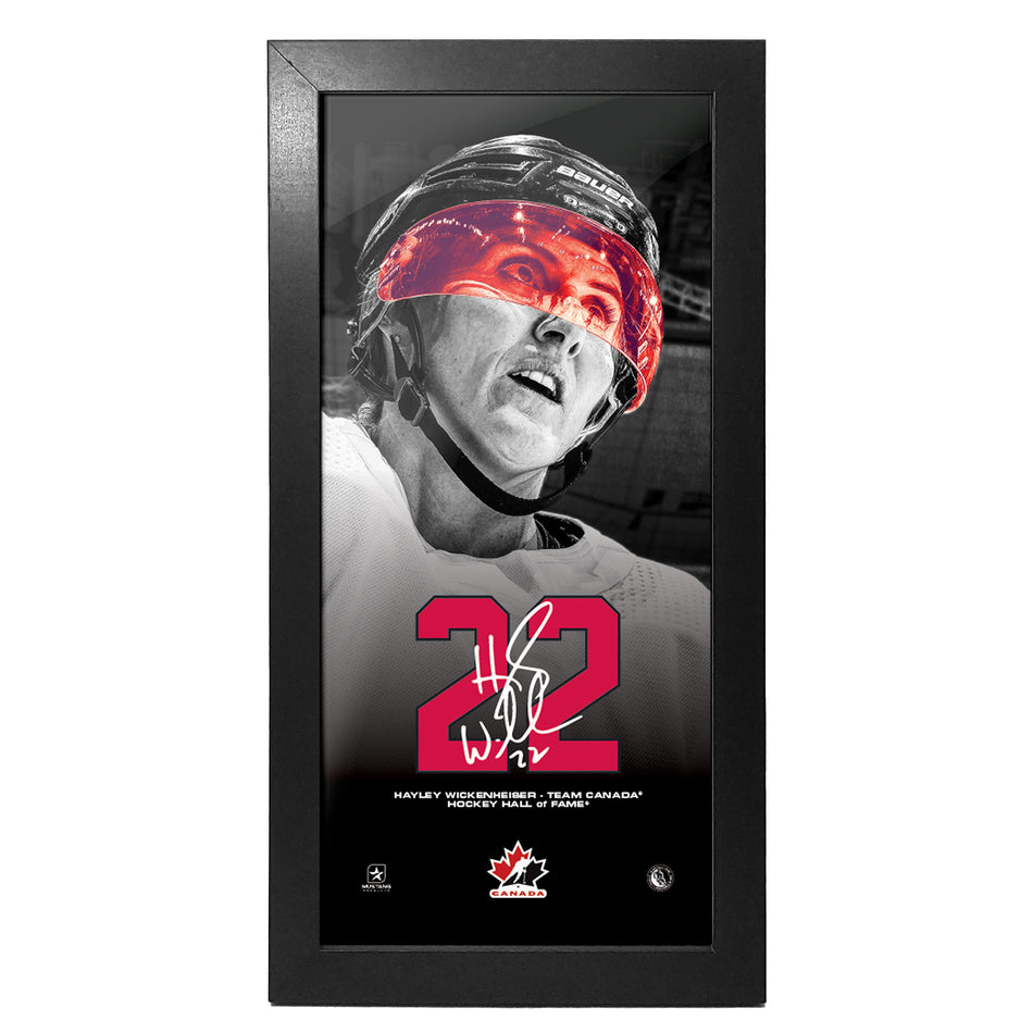 Team Canada Art | Hayley Wickenheiser Neon Frame 6" x 12"