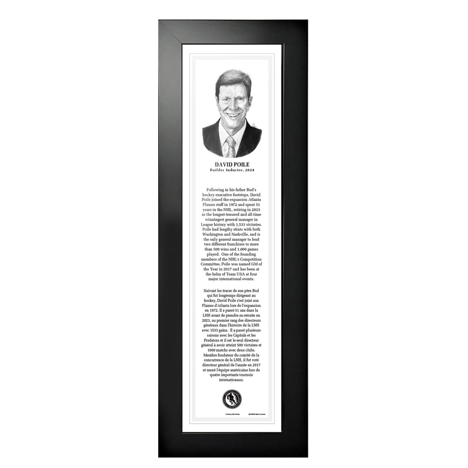 NHL Legends | 2024 David Poile Frame 6" x 22"