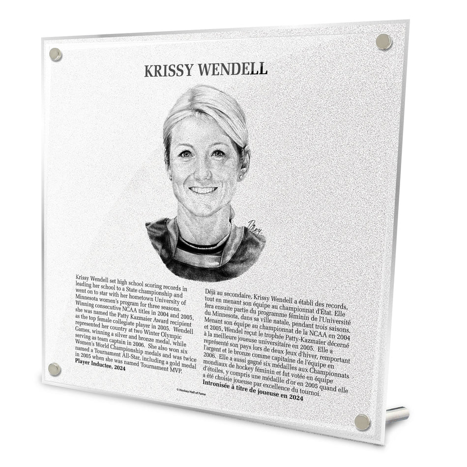 NHL Legends | 2024 Krissy Wendell Plaque 9" x 9"