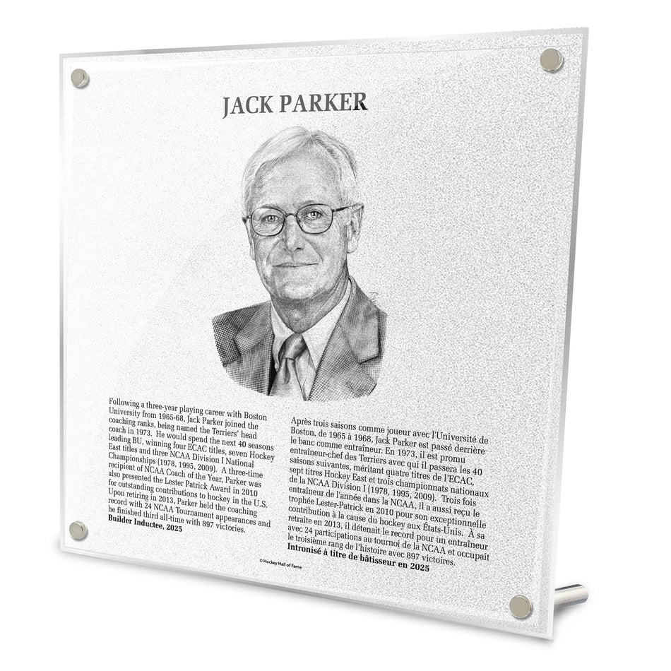 NHL Legends | Hockey Hall of Fame Plaque | Jack Parker