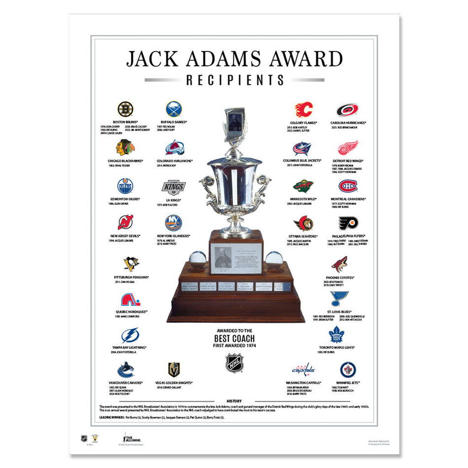 Jack Adams Award Print 12" x 16"