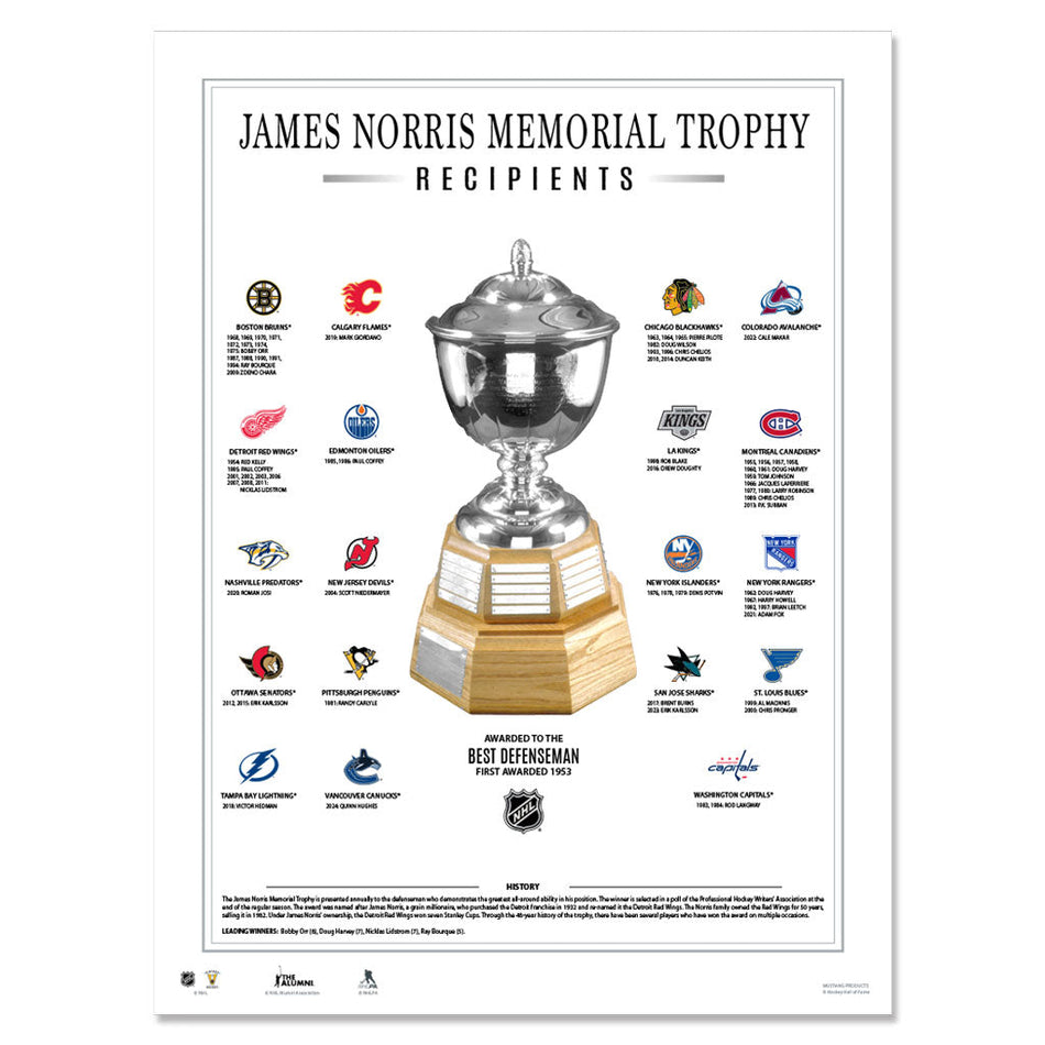 James Norris Memorial Trophy Print 12" x 16"