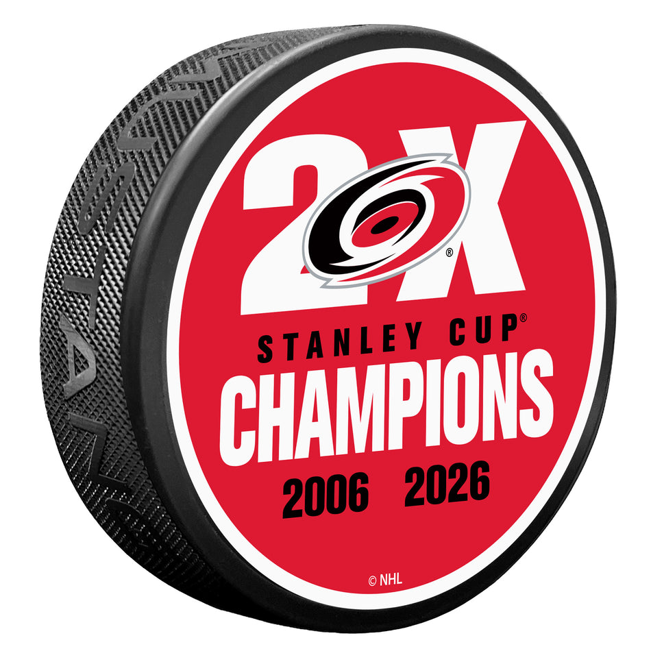 Carolina Hurricanes Puck -  2 X CHAMP