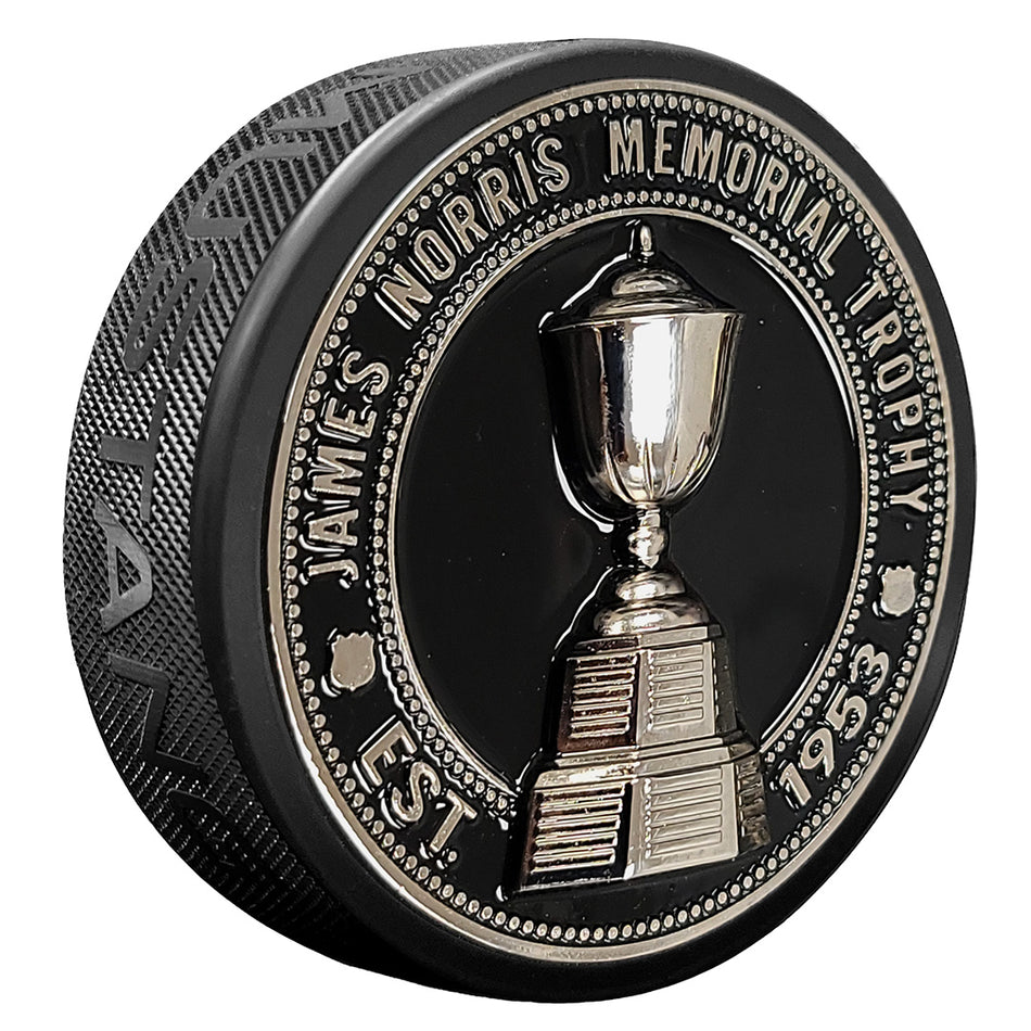 James Norris Memorial Trophy Puck | 3D Silver Medallion