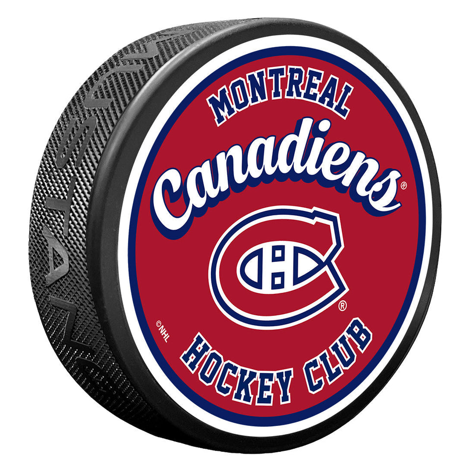 Montreal Canadiens Puck | Retro Script