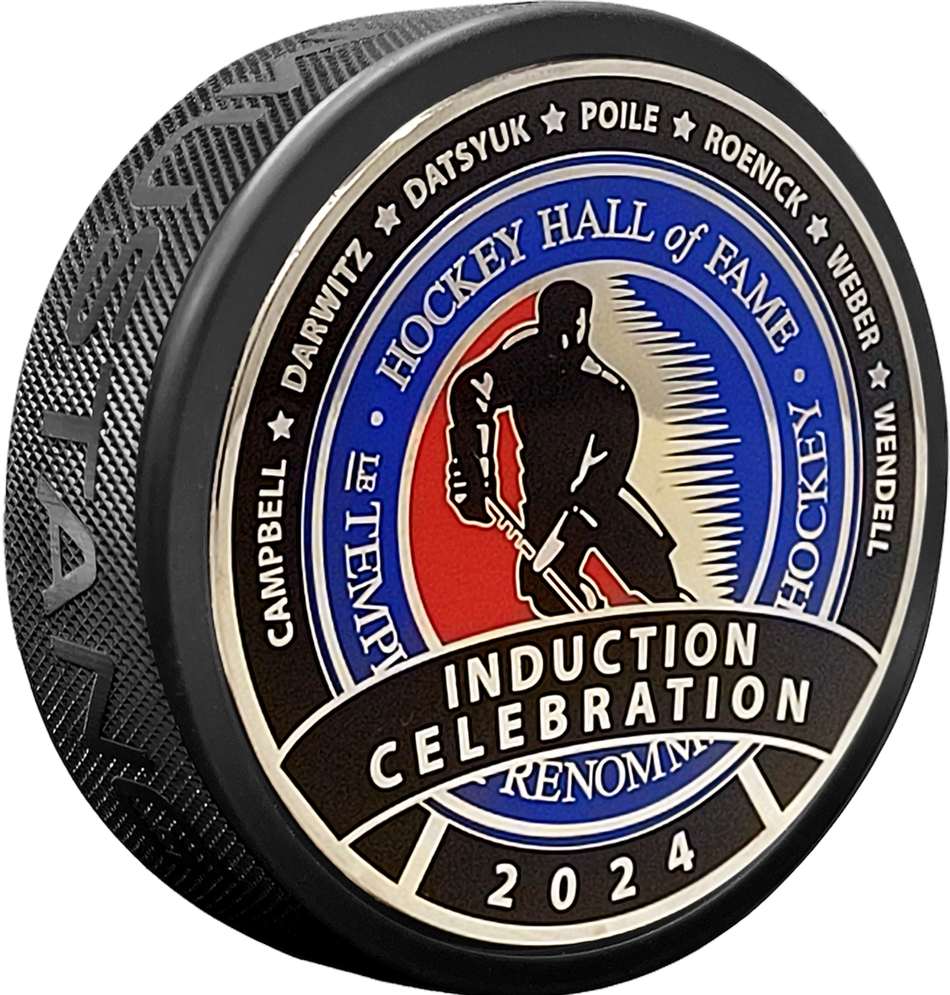 Hockey Hall of Fame 2024 Induction Puck | NHL Legends Medallion