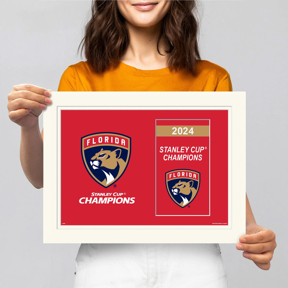 Florida Panthers Stanley Cup Champions Print | Banners to History 12" x 16"