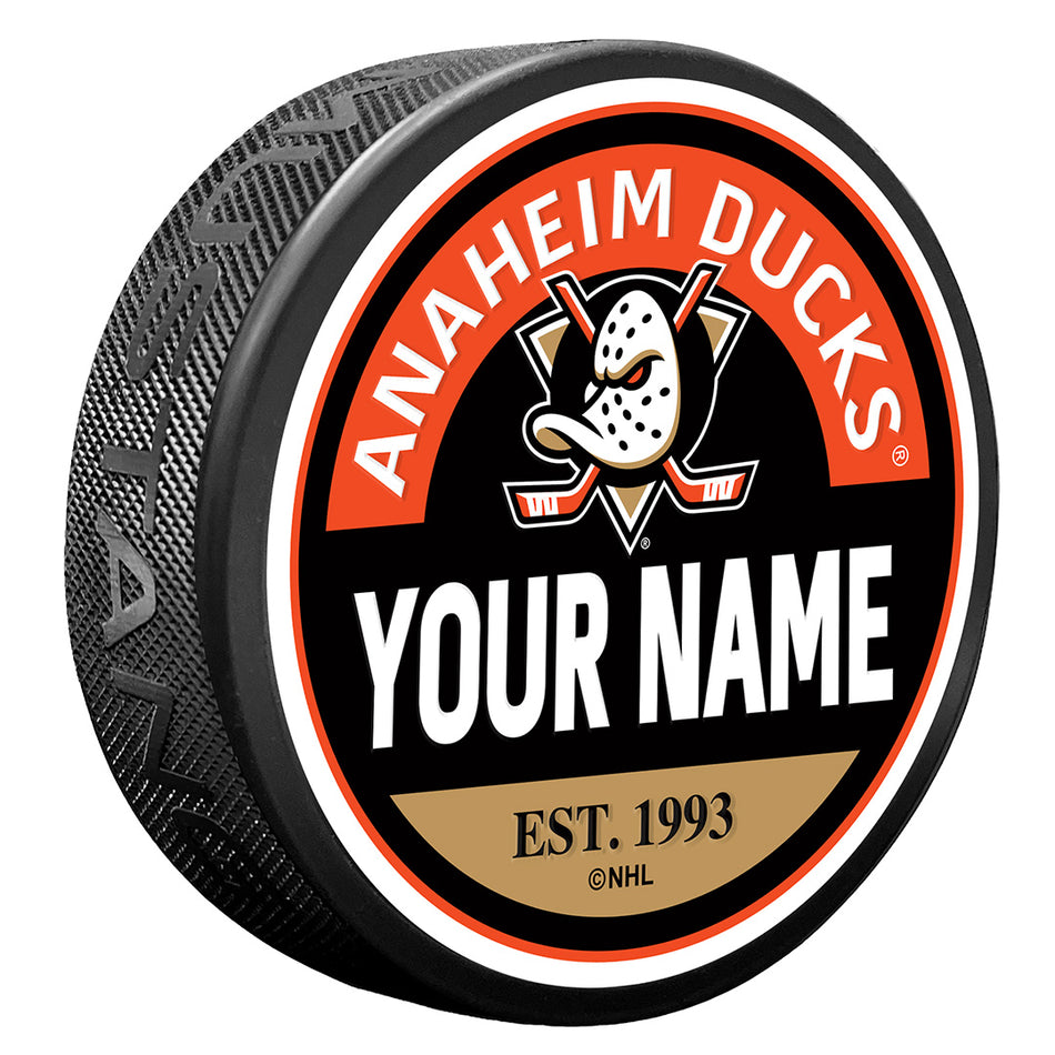 Anaheim Ducks Puck - Personalized