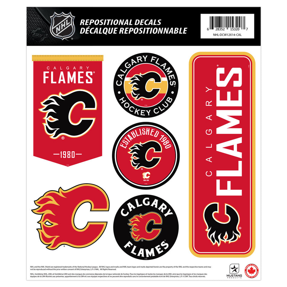 Calgary 12x14 Repositionable Team Decal Sheet