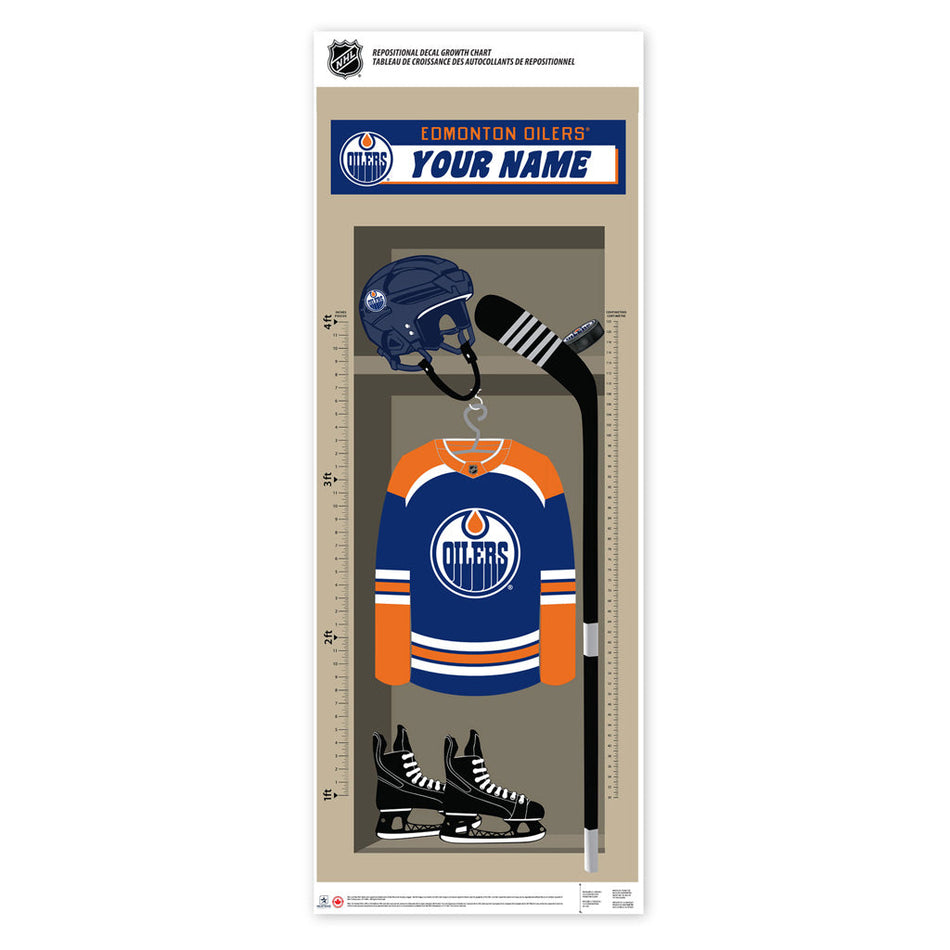 Edmonton Oilers Personalized Growth Chart 24" x 60"