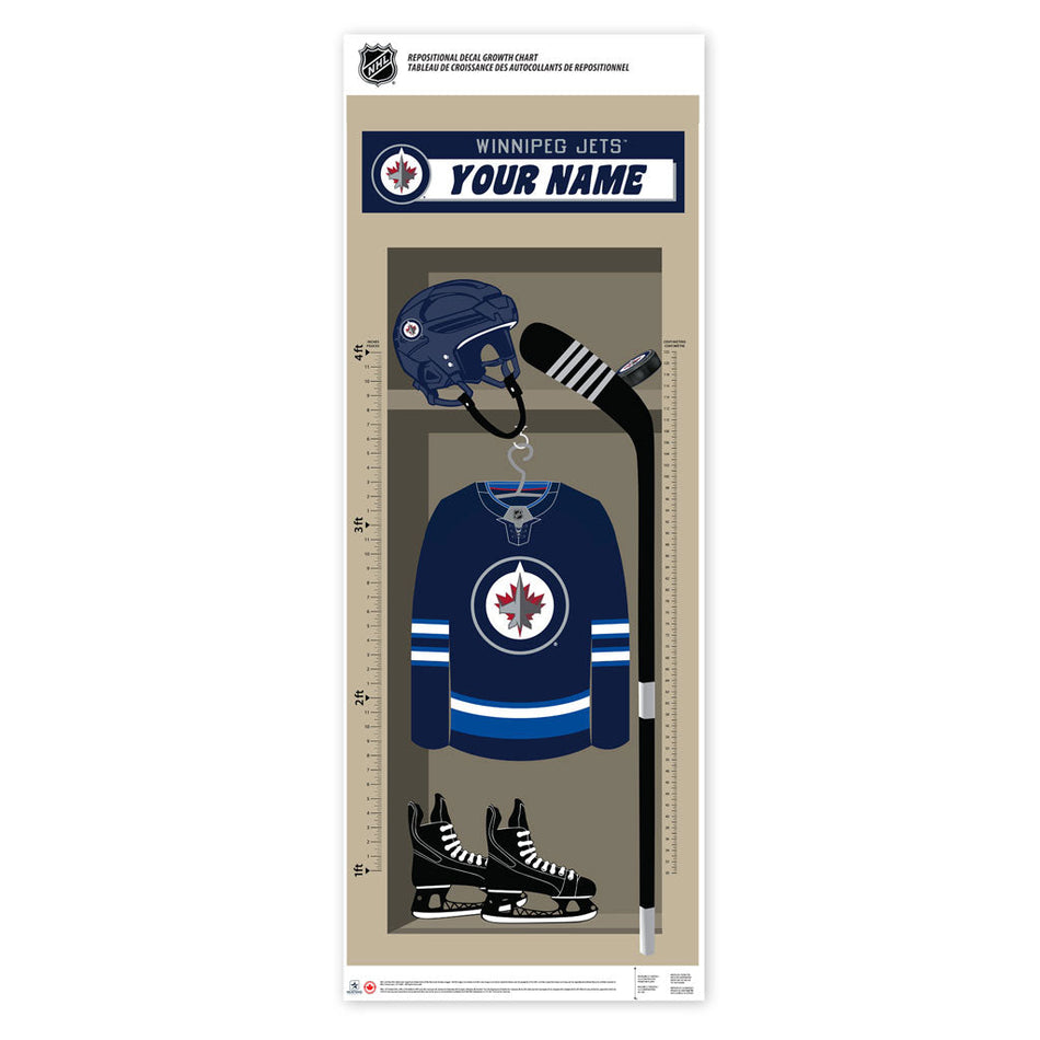 Winnipeg Jets Personalized Growth Chart 24" x 60"