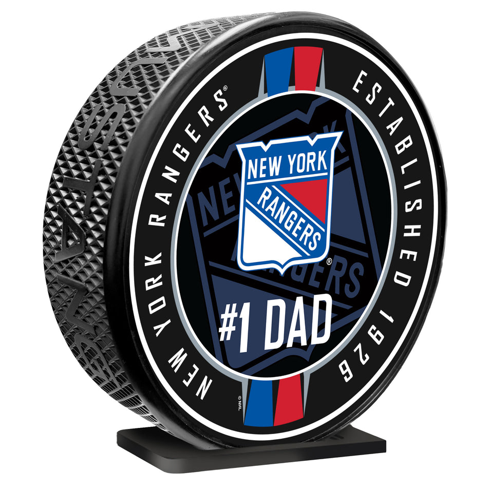 New York Rangers | 8" MEGA Puck | #1 Dad Ribbon