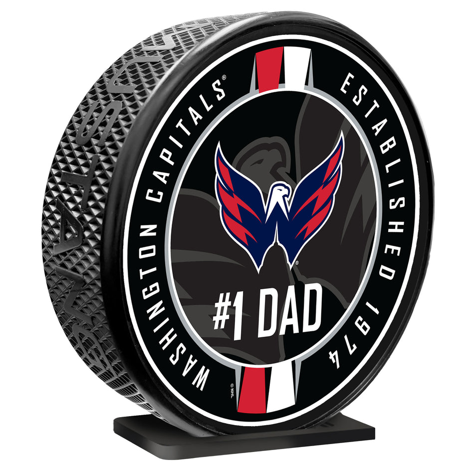 Washington Capitals | 8" MEGA Puck | #1 Dad Ribbon