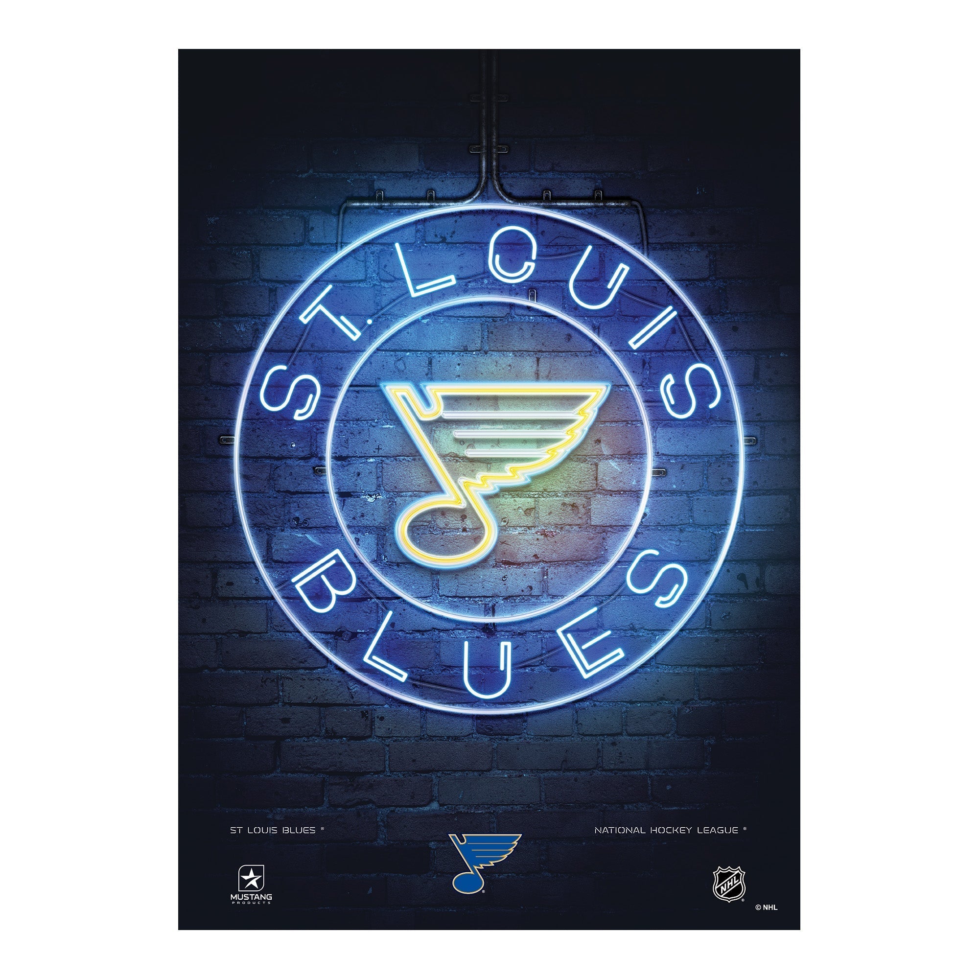 St. Louis Blues Neon Sign | Print 12
