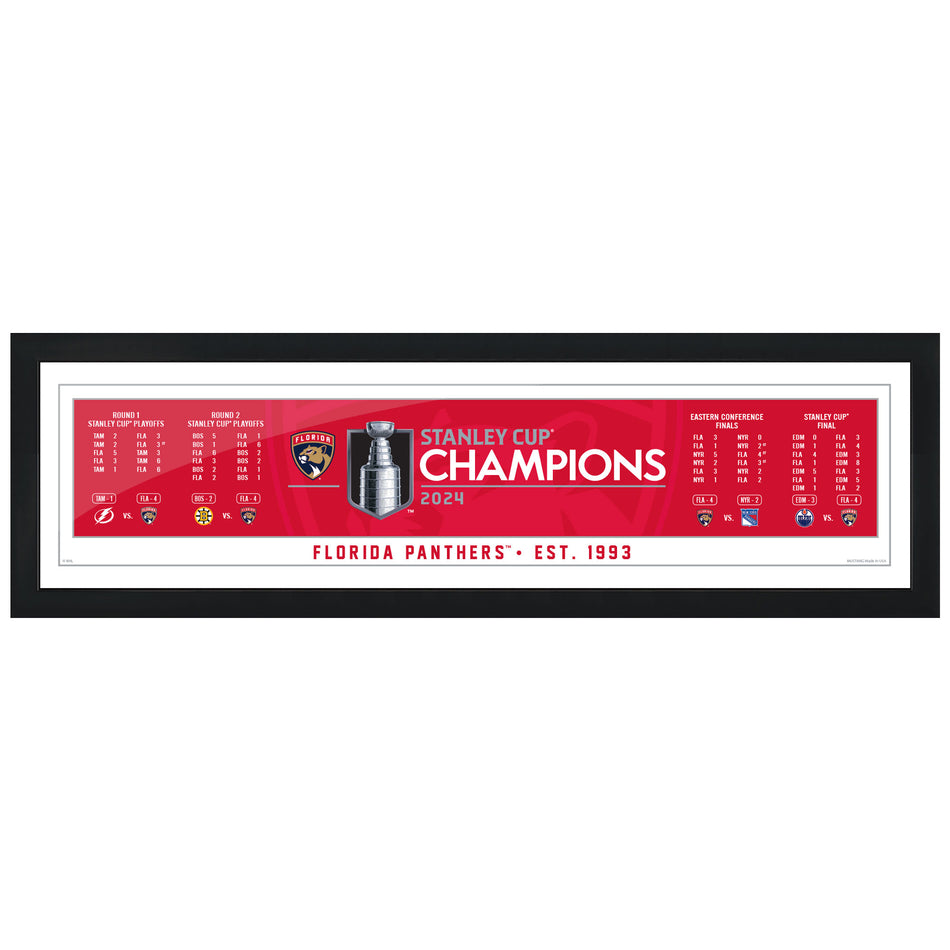 Florida Panthers Stanley Cup Champions Frame | Stats 6” x 22”