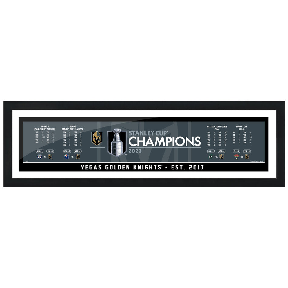 Vegas Golden Knights Stanley Cup Champions Frame - 6" x 22" Stats